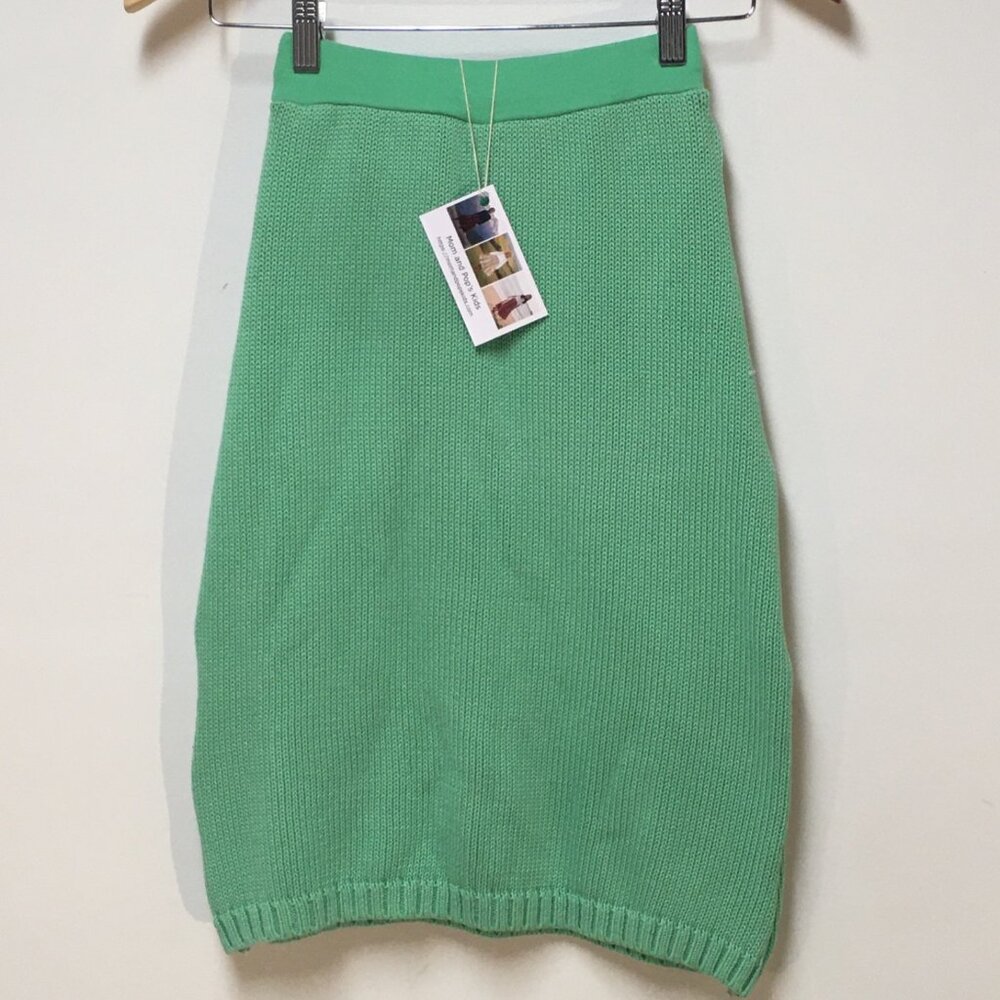 Skirt Girl 6 Midi Green Colorful Knit Cotton A-Line Winter Mom‎ and Pop's Kids